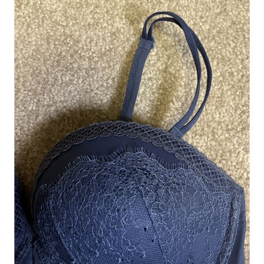 Victoria’s Secret Multi-way Multi-position Slate BLUE Bra 34DD - Picture 3 of 7